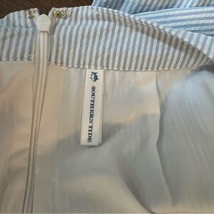 Southern Tide Blue and White Striped Skirt